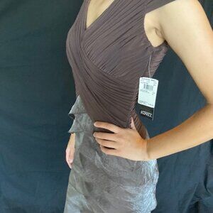 Adrianna Papell:  Brown ruffle style dress - Size 4 New